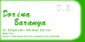 dorina baranya business card